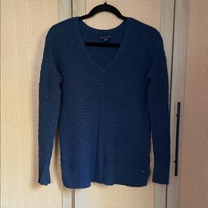 American Eagle Outfitters Navy V-Neck Sweater